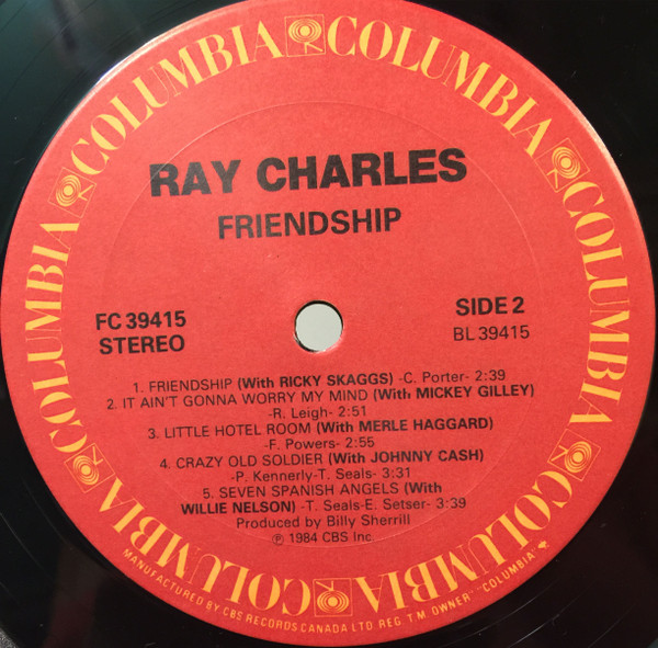 Ray Charles - Friendship | Columbia (FC 39415) - 4