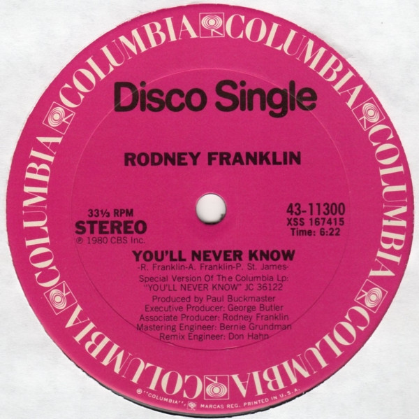 Rodney Franklin - The Groove | Columbia (43-11300) - 2