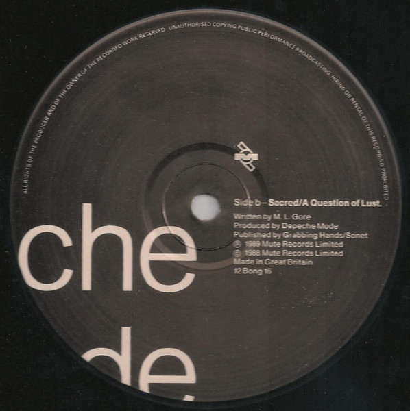 Depeche Mode - Everything Counts, Nothing, Sacred, A Question Of Lust | Mute (12 Bong 16) - 4 Depeche Mode - Everything Counts, Nothing, Sacred, A Question Of Lust | Mute (12 Bong 16) - 4