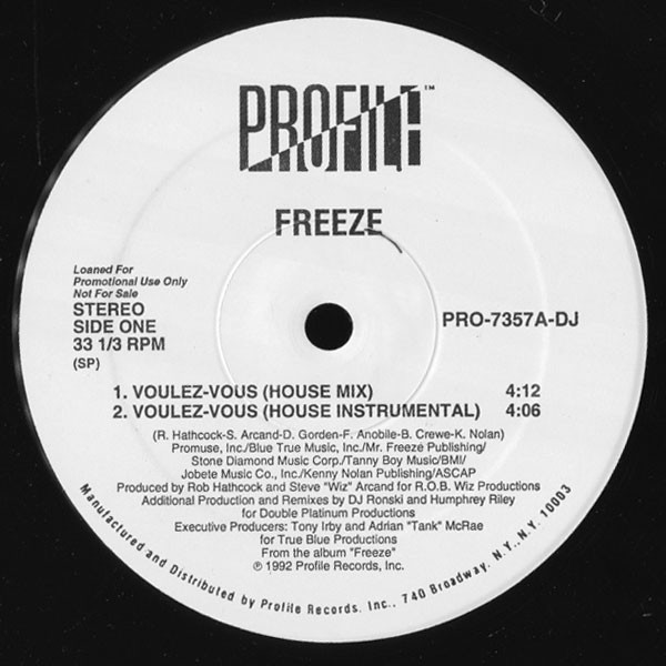 Freeze - Voulez-Vous | Profile Records (PRO-7357-DJ)