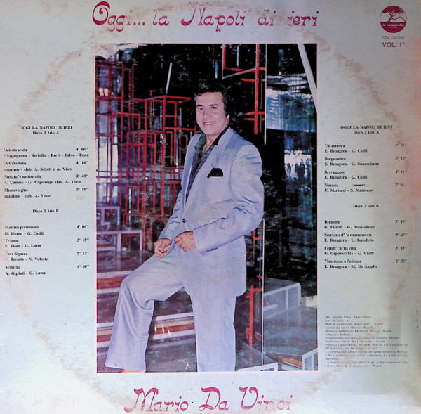 Mario Da Vinci - Oggi... La Napoli Di Ieri | La Canzonetta Record (FDM 525/526) - 2 Mario Da Vinci - Oggi... La Napoli Di Ieri | La Canzonetta Record (FDM 525/526) - 2