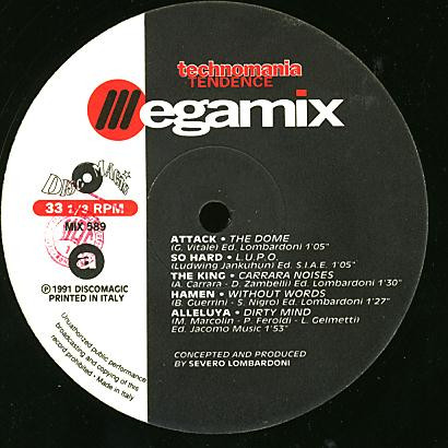 Various - Technomania Tendence Megamix | Discomagic Records (MIX 589) Various - Technomania Tendence Megamix | Discomagic Records (MIX 589)