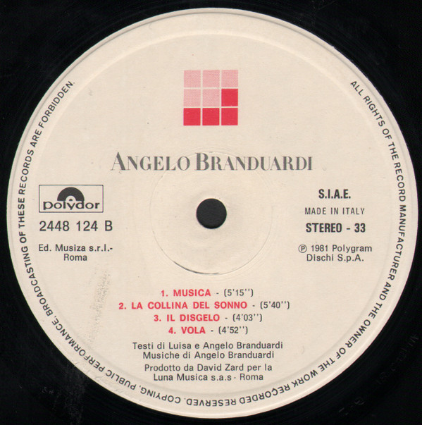 Angelo Branduardi - Angelo Branduardi | Polydor (2448 124) - 7