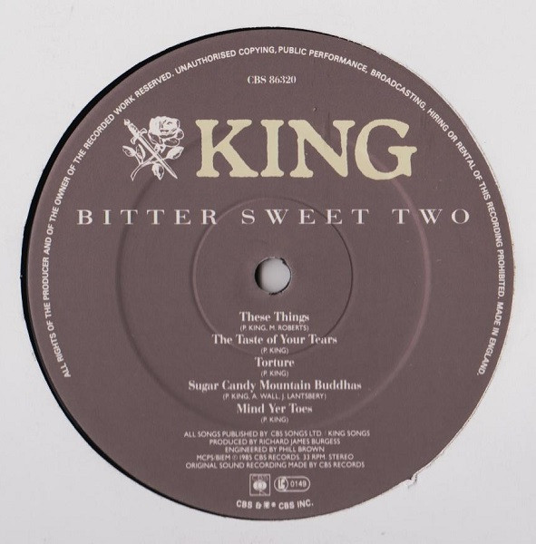 King - Bitter Sweet | CBS (CBS 86320) - 6