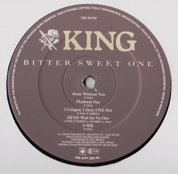 King - Bitter Sweet | CBS (CBS 86320) - 5