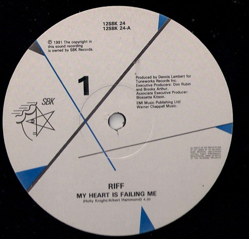 Riff - My Heart Is Failing Me | SBK Records (12SBK 24) - 2