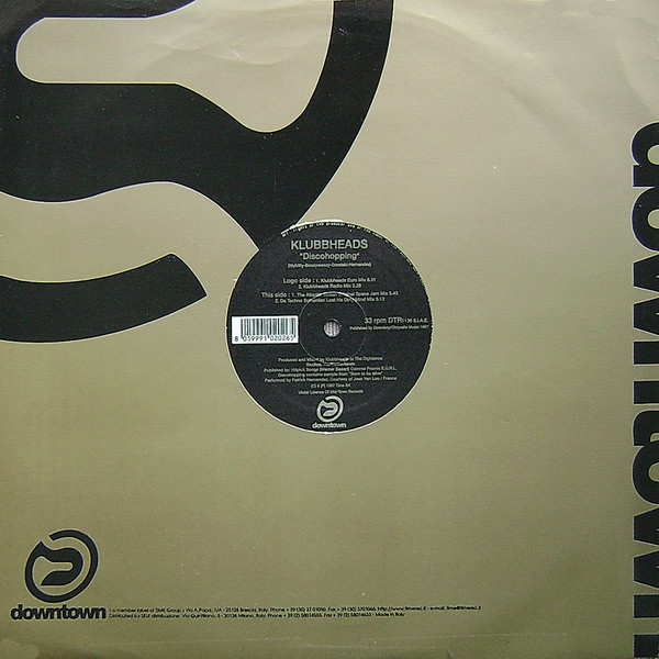 Klubbheads - Discohopping | Downtown (DTR 1136) - main