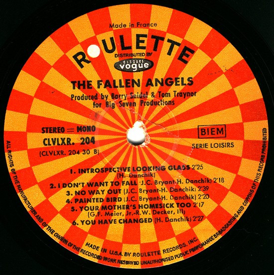 The Fallen Angels - The Fallen Angels | Roulette (CLVLXR 204) - 4