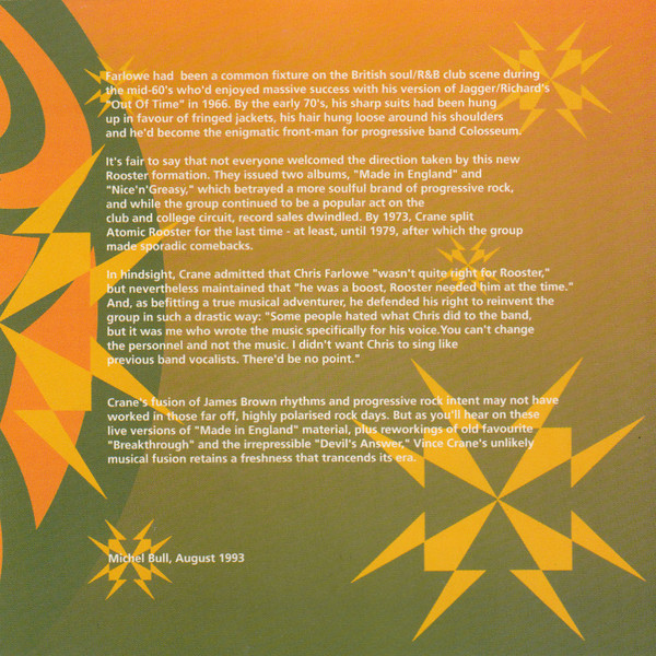 Atomic Rooster - BBC Radio 1 Live In Concert | Windsong International (WINCD 042) - 3