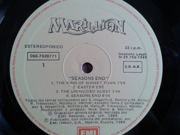 Marillion - Seasons End | EMI (066 79 2877 1) - 3
