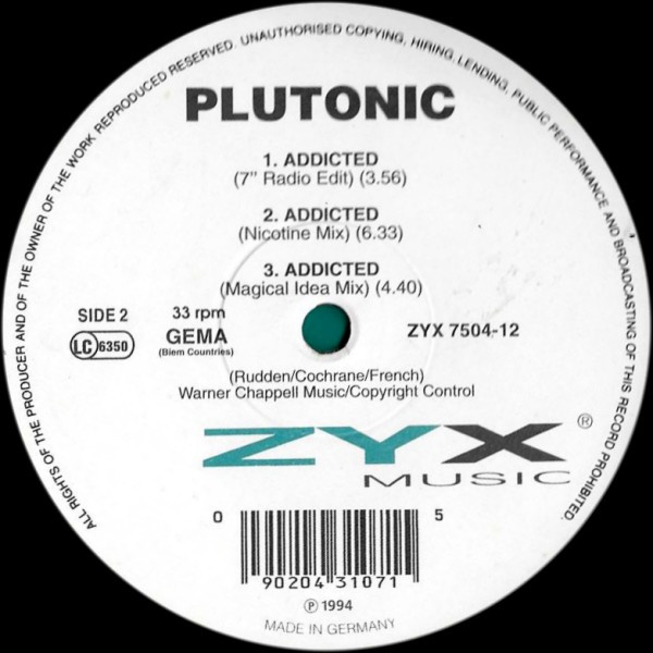 Plutonic - Addicted | ZYX Music (ZYX 7504-12)
