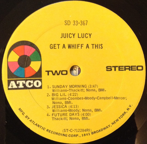 Juicy Lucy - Get A Whiff A This | ATCO Records (SD 33-367) - 4