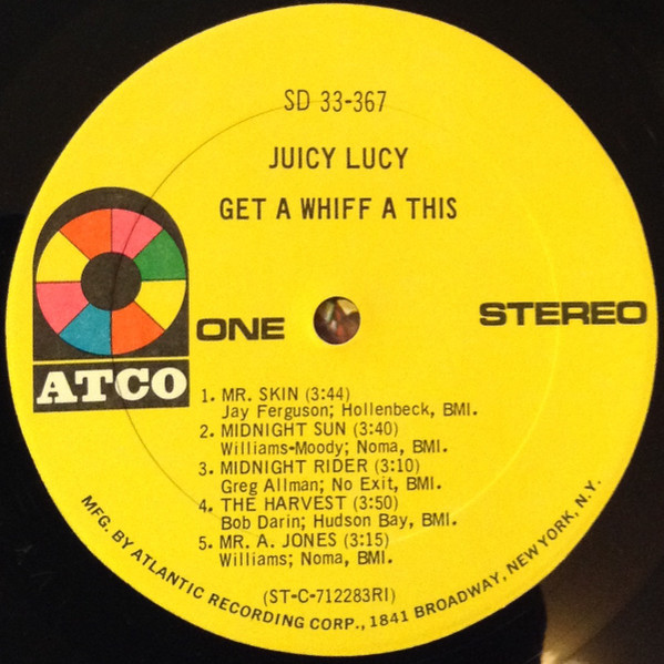 Juicy Lucy - Get A Whiff A This | ATCO Records (SD 33-367) - 3