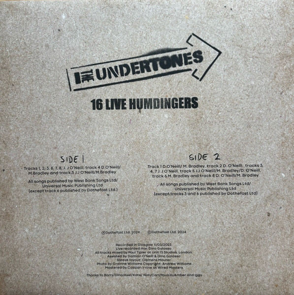 The Undertones - 16 Live Humdingers | Dothefast Limited (DTF001LP) - 3 The Undertones - 16 Live Humdingers | Dothefast Limited (DTF001LP) - 3