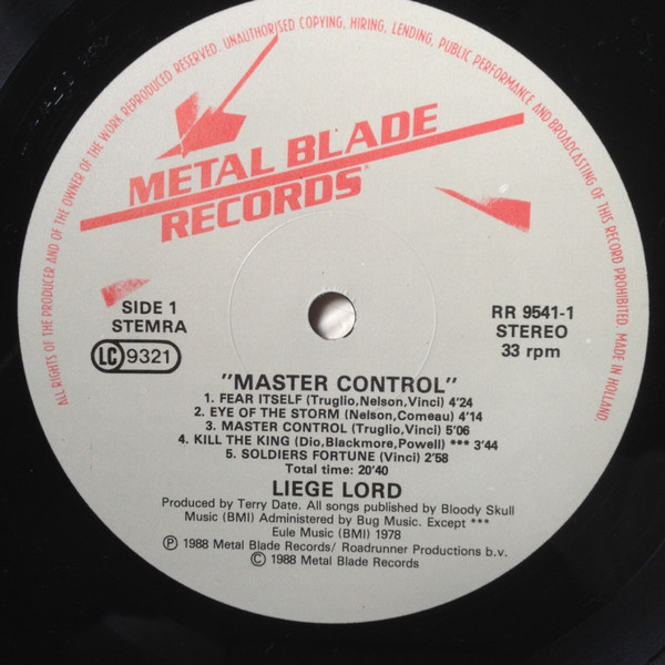 Liege Lord - Master Control | Roadrunner Records (RR 9541 1) - 3