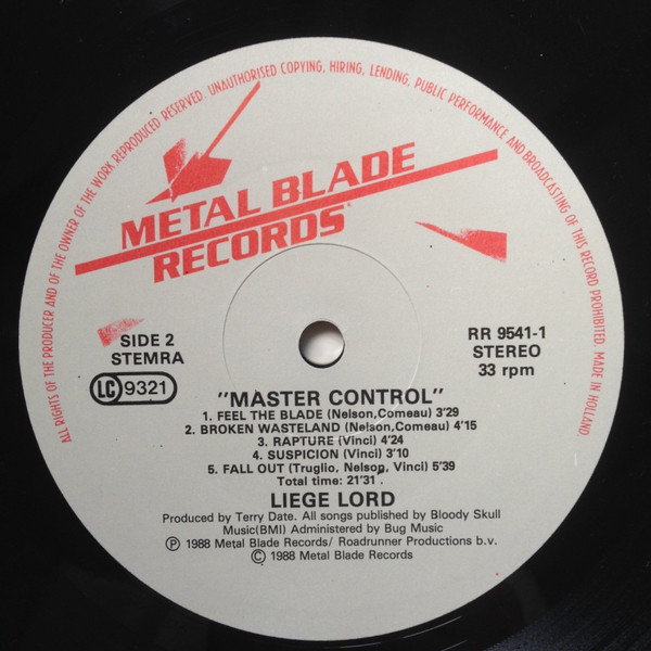 Liege Lord - Master Control | Roadrunner Records (RR 9541 1) - 4