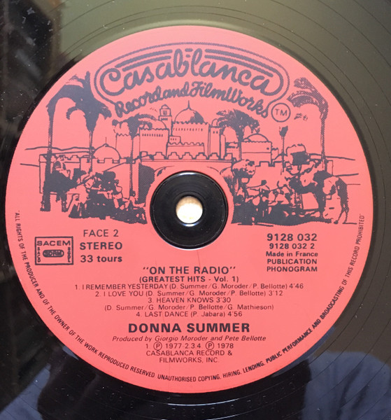 Donna Summer - Greatest Hits - Volume One | Casablanca (9128 032) - 3