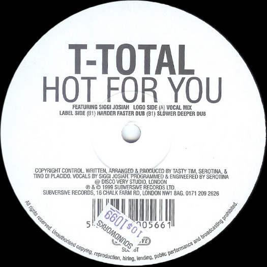 T-Total Featuring Siggi Josiah - Hot For You | Subversive (SUB56T) - 3
