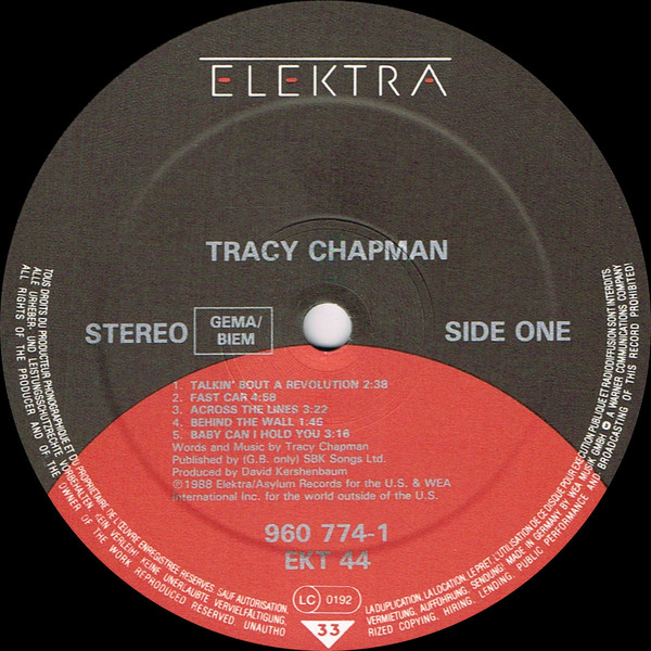 Tracy Chapman - Tracy Chapman | Elektra (960 774-1) - 3