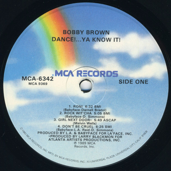 Bobby Brown - Dance!...Ya Know It! | MCA Records (MCA 6342) Bobby Brown - Dance!...Ya Know It! | MCA Records (MCA 6342)