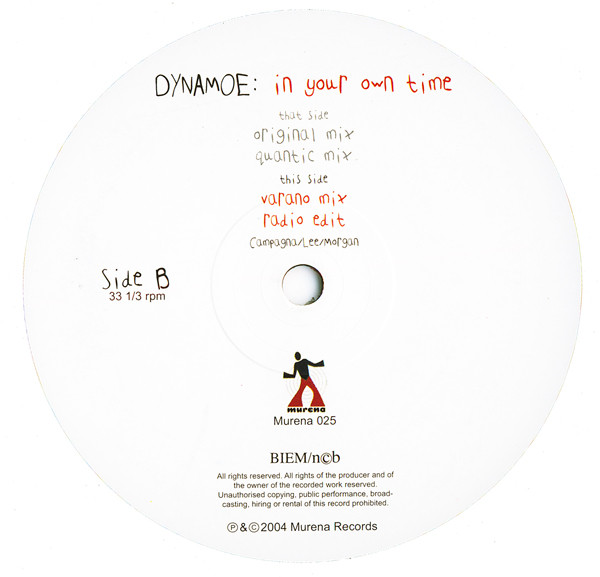 Dynamoe - In Your Own Time | Murena Records (Murena 025) - 3 Dynamoe - In Your Own Time | Murena Records (Murena 025) - 3