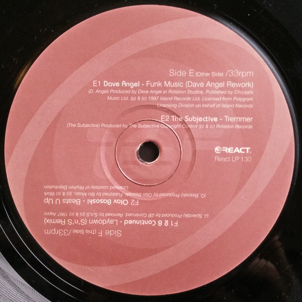Dave Angel - 16 Flavours Of Tech Funk | React (REACT LP 130) - 10