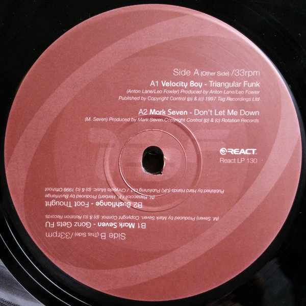 Dave Angel - 16 Flavours Of Tech Funk | React (REACT LP 130) - 6