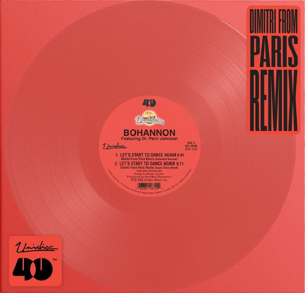 Hamilton Bohannon Featuring Dr. Perri Johnson - Let's Start To Dance Again (Dimitri From Paris Remix) | Unidisc (SPEC-1872) Hamilton Bohannon Featuring Dr. Perri Johnson - Let's Start To Dance Again (Dimitri From Paris Remix) | Unidisc (SPEC-1872)