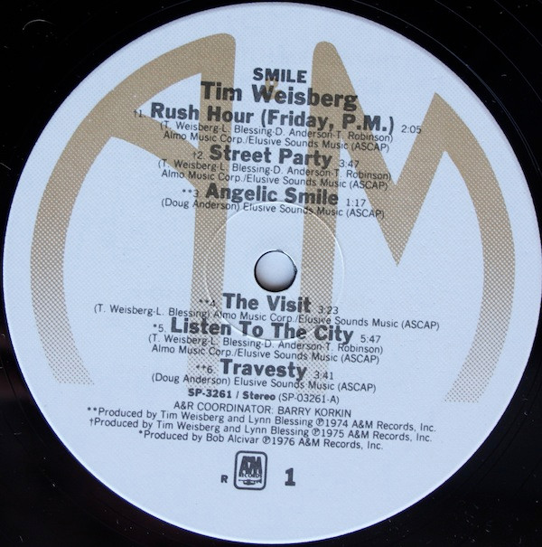 Tim Weisberg - Smile! / The Best Of Tim Weisberg | A&M Records (SP-3261)