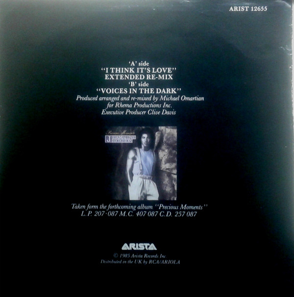 Jermaine Jackson - I Think It's Love | Arista (ARIST 12655)