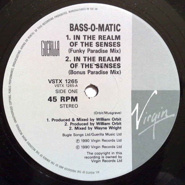 Bassomatic - In The Realm Of The Senses (Remix) | Virgin (VSTX 1265) - 3