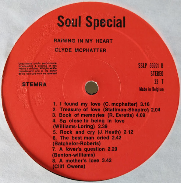 Clyde McPhatter - Raining In My Heart | Soul Special (SSLP 66991) - 4