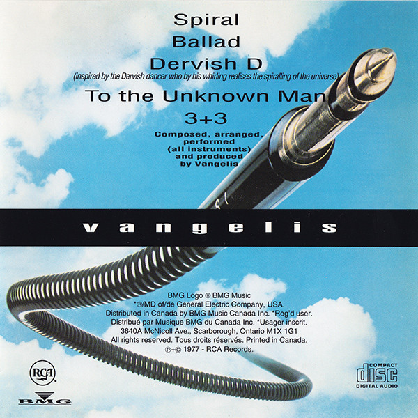Vangelis - Spiral [CD] | RCA (07863-52627-2) - 2