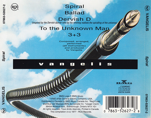 Vangelis - Spiral [CD] | RCA (07863-52627-2) - 3