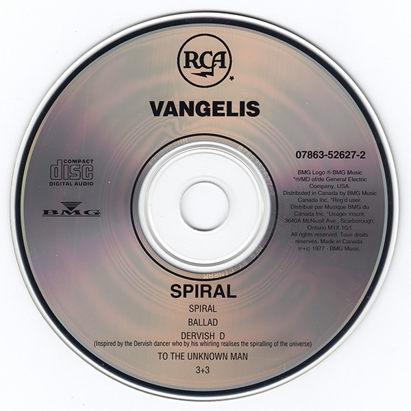 Vangelis - Spiral [CD] | RCA (07863-52627-2) - 4