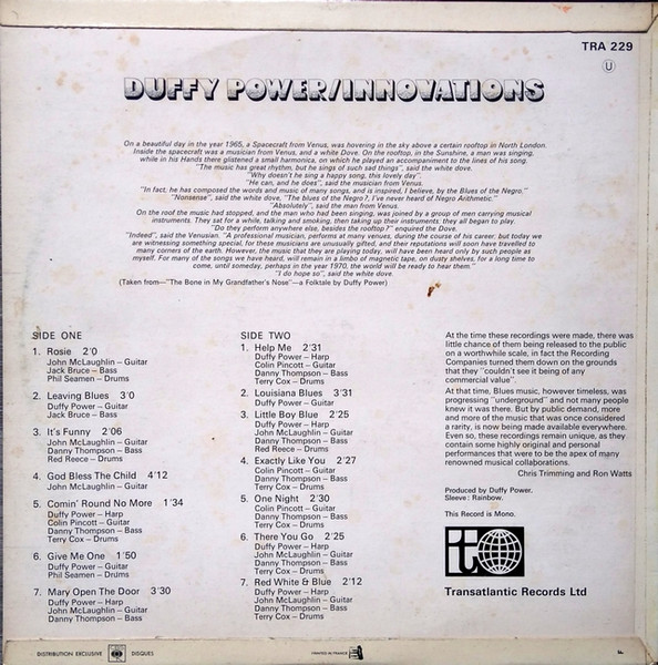 Duffy Power - Innovations | Transatlantic Records (TRA 229) - 2
