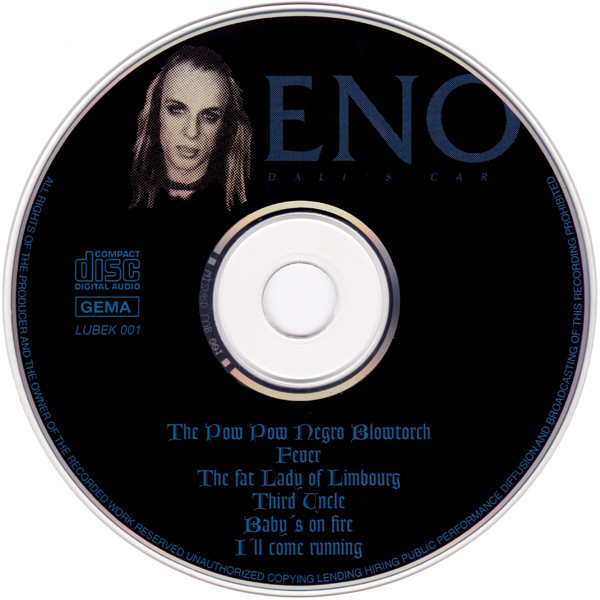 Brian Eno - Dali's Car | German Records World Productions (LUBEK 001) - 4 Brian Eno - Dali's Car | German Records World Productions (LUBEK 001) - 4
