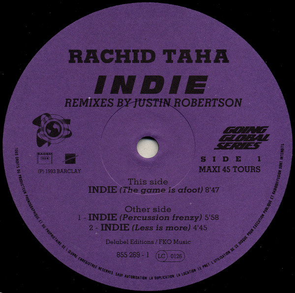 Rachid Taha - Indie | Going Global Series (855 269-1) - 2