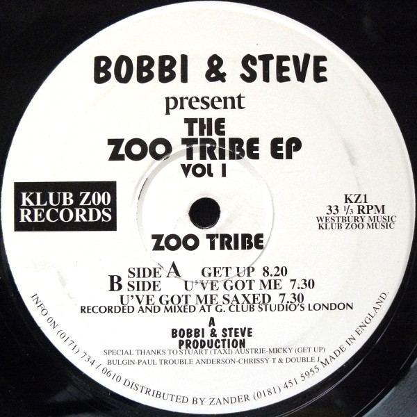 Bobbi & Steve Present Zoo Tribe - The Zoo Tribe EP Vol 1 | Klub Zoo Records (KZ1)