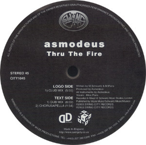 Asmodeus - Thru The Fire | Swing City Records (CITY 1045) - 3