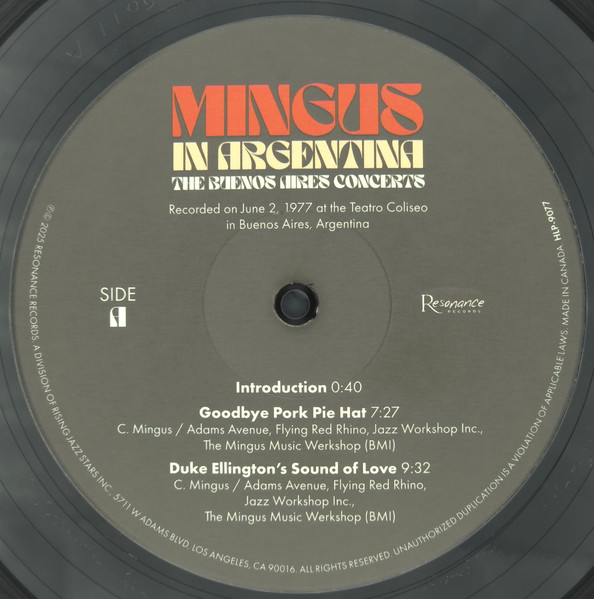 Charles Mingus - In Argentina (The Buenos Aires Concerts) | Resonance Records (HLP-9077) - 4