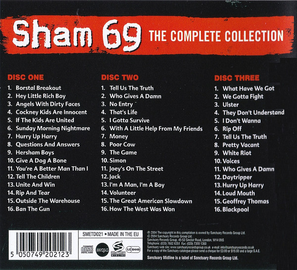 Sham 69 - The Complete Collection | Sanctuary Midline (SMETD021) - 2 Sham 69 - The Complete Collection | Sanctuary Midline (SMETD021) - 2
