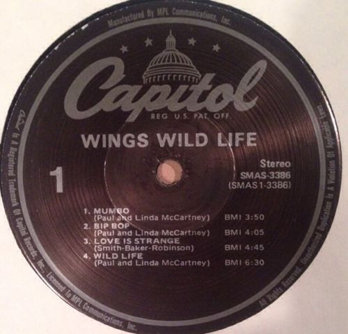 Wings - Wild Life | Capitol Records (SW 3386) - 3