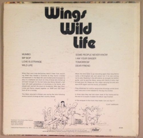 Wings - Wild Life | Capitol Records (SW 3386) - 2