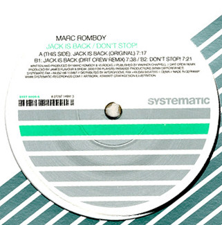 Marc Romboy - Jack Is Back | Systematic (SYST 0008-6)