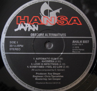Japan - Obscure Alternatives | Hansa (AHALH 8007) - 4 Japan - Obscure Alternatives | Hansa (AHALH 8007) - 4