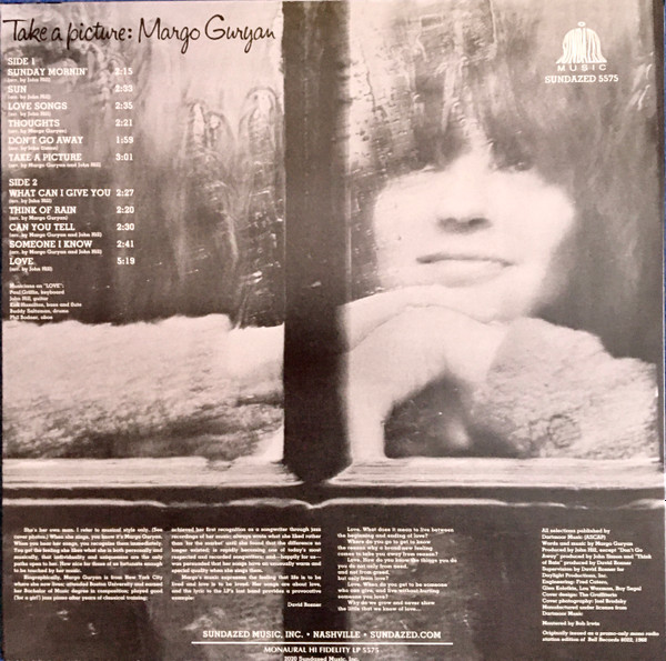 Margo Guryan - Take A Picture | Sundazed Music (LP 5575) - 2