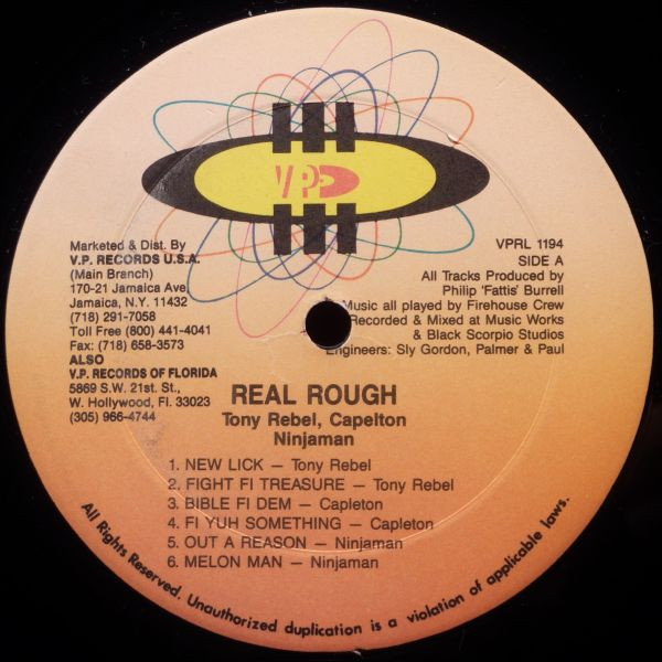 Tony Rebel / Capleton / Ninjaman - Real Rough | VP Records (VPRL 1194) - 3 Tony Rebel / Capleton / Ninjaman - Real Rough | VP Records (VPRL 1194) - 3