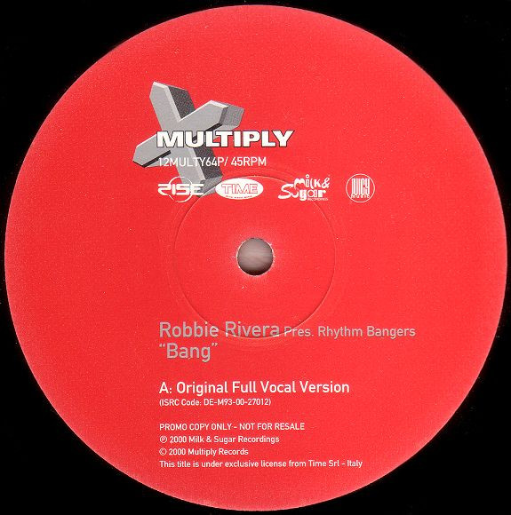 Robbie Rivera Pres. Rhythm Bangers - Bang | Multiply Records (12MULTY64P) - main