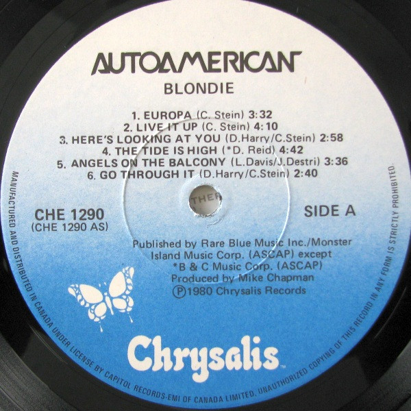 Blondie - Autoamerican | Chrysalis (CHE 1290) - 3